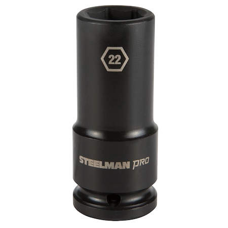 Steelman Pro 3/4" Drive x 22mm 6-Point Deep Impact Socket 79257